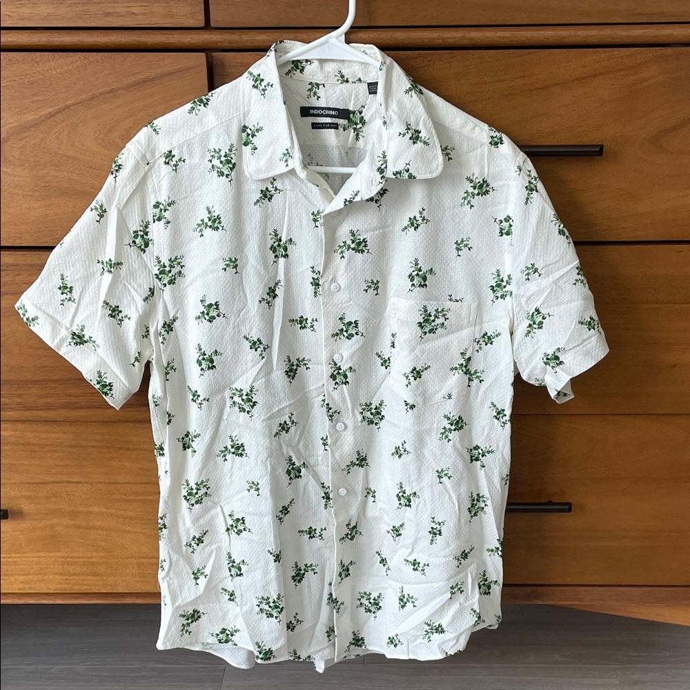 Indochino Green Floral Men's Casual Shirt
